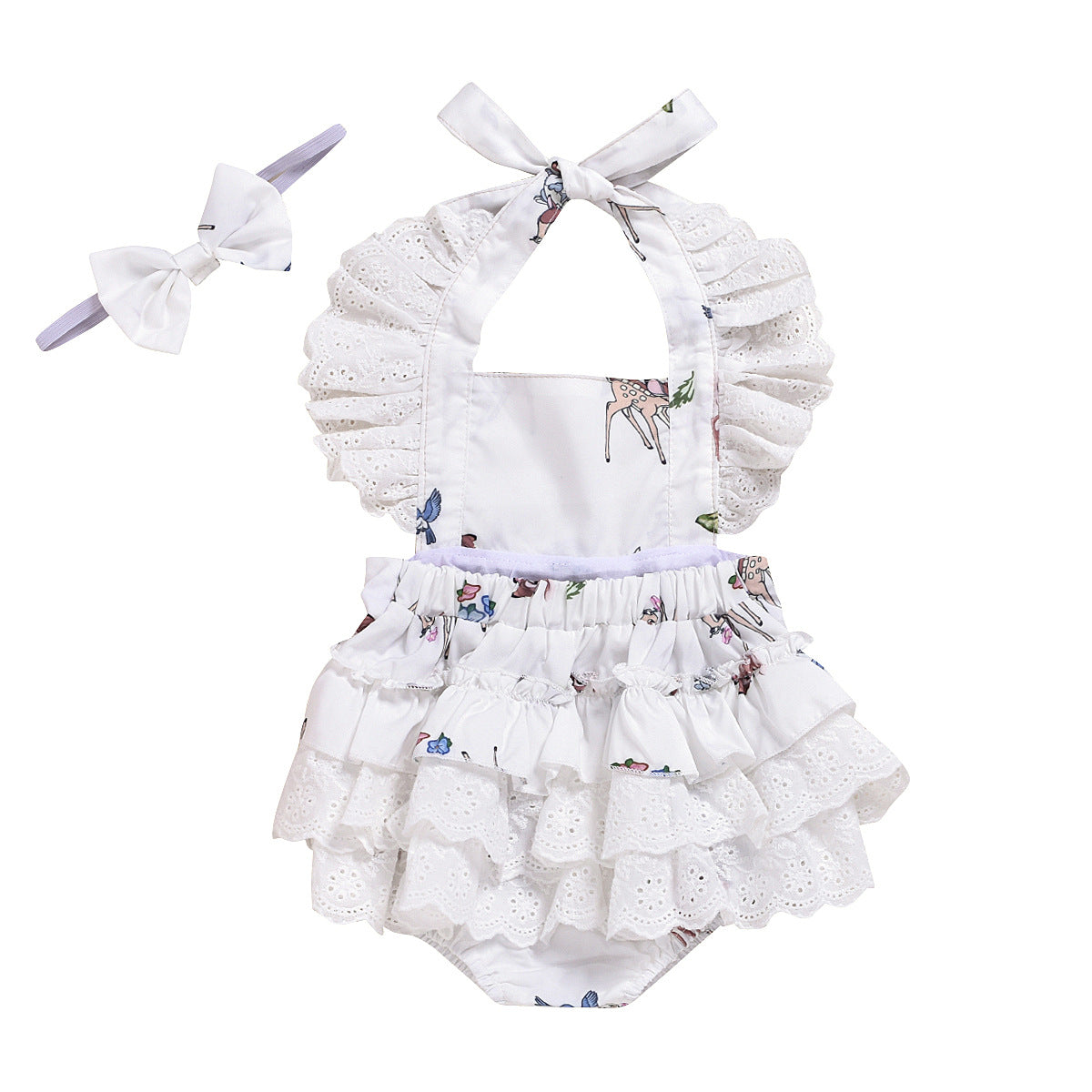 Baby Romper Deer Print Jumpsuit